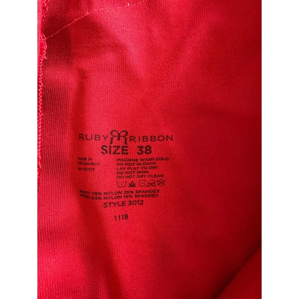 Ruby Ribbon Cami Red Mesh Trim Shapewear Layering Base Layer Camisole Womens 38 - Picture 4 of 7